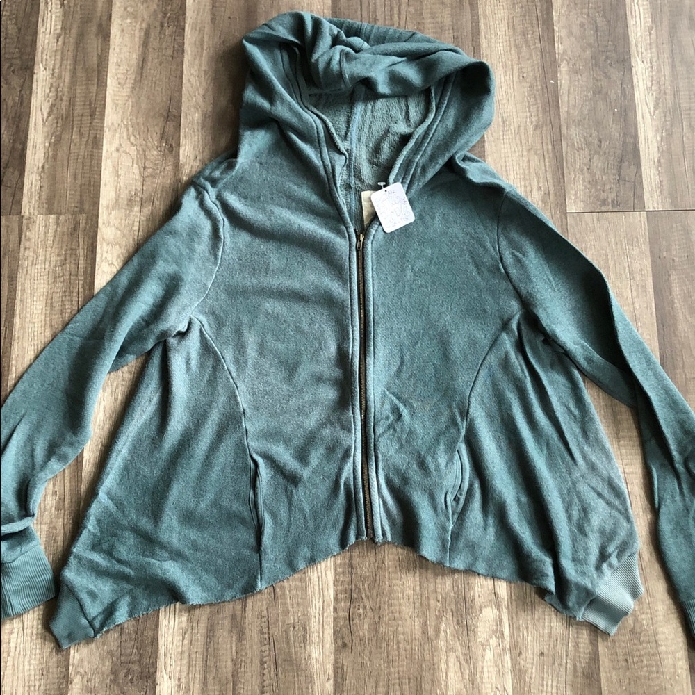 We The Free Turquoise Zip Up Hoodie XS NEW